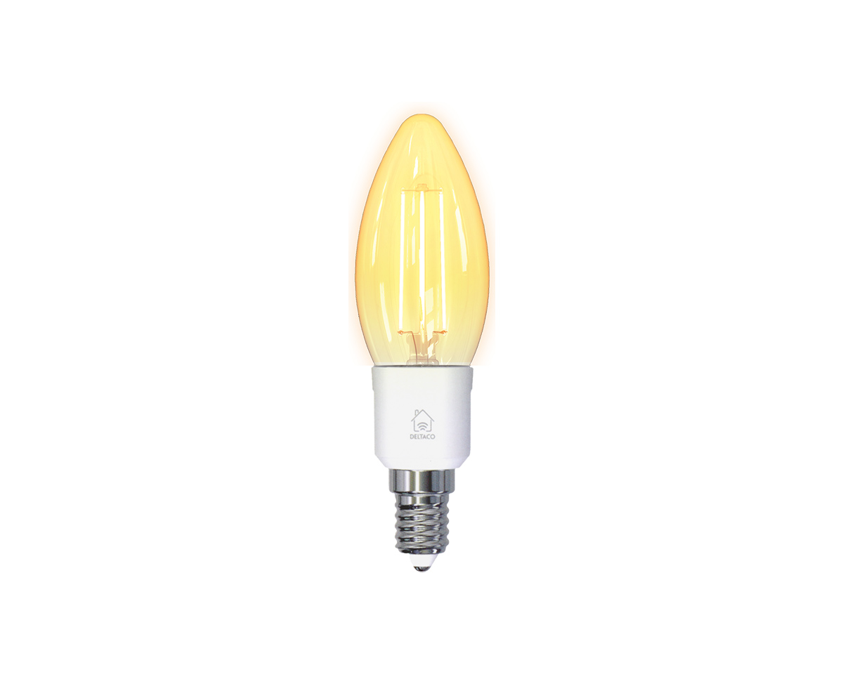 Deltaco Smart Home LED-lampe Filament E14 WiFI 4.5W SH-LFE14C35