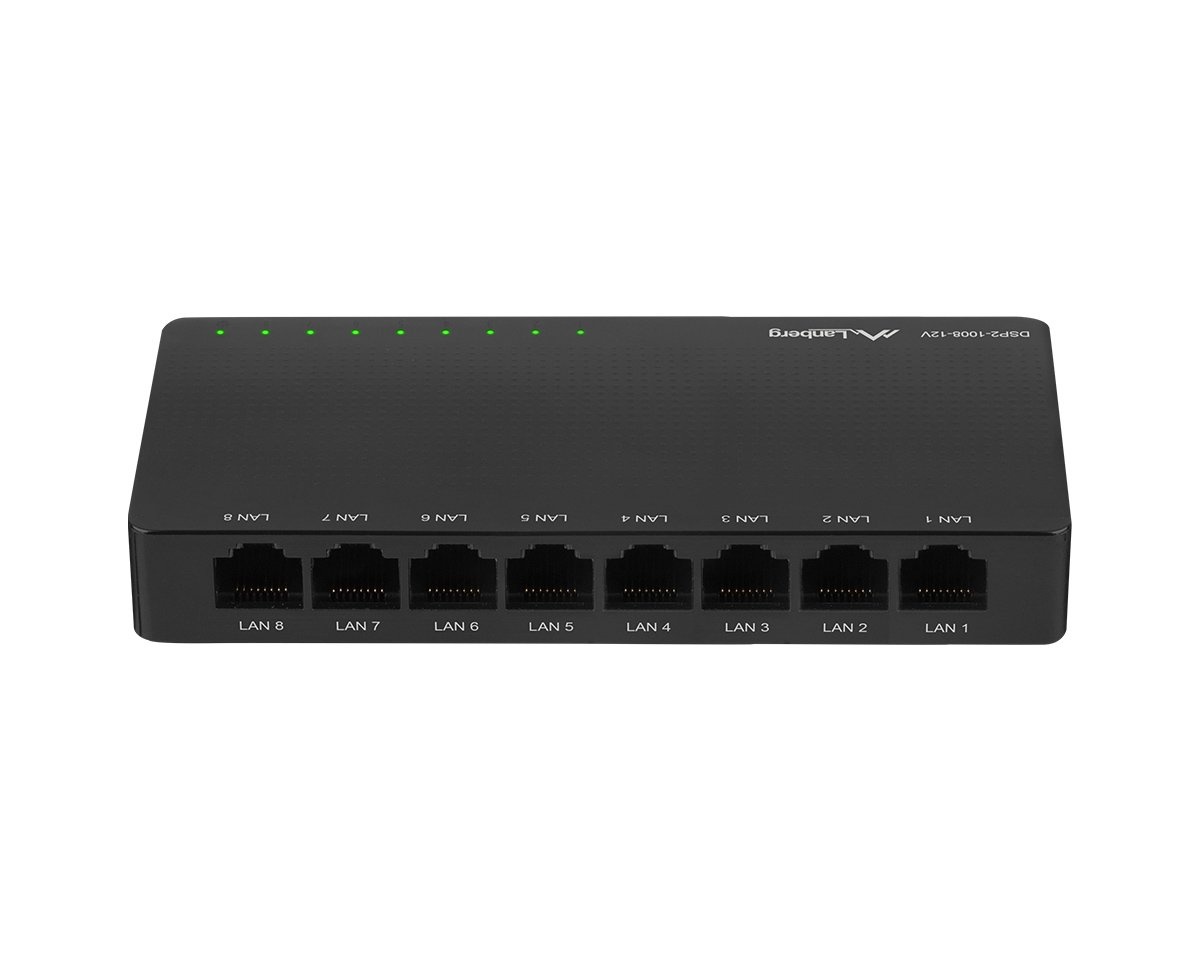 Lanberg Netzwerk-Switch 8-port 100/1000 Mbps V12 DSP2-1008-12V