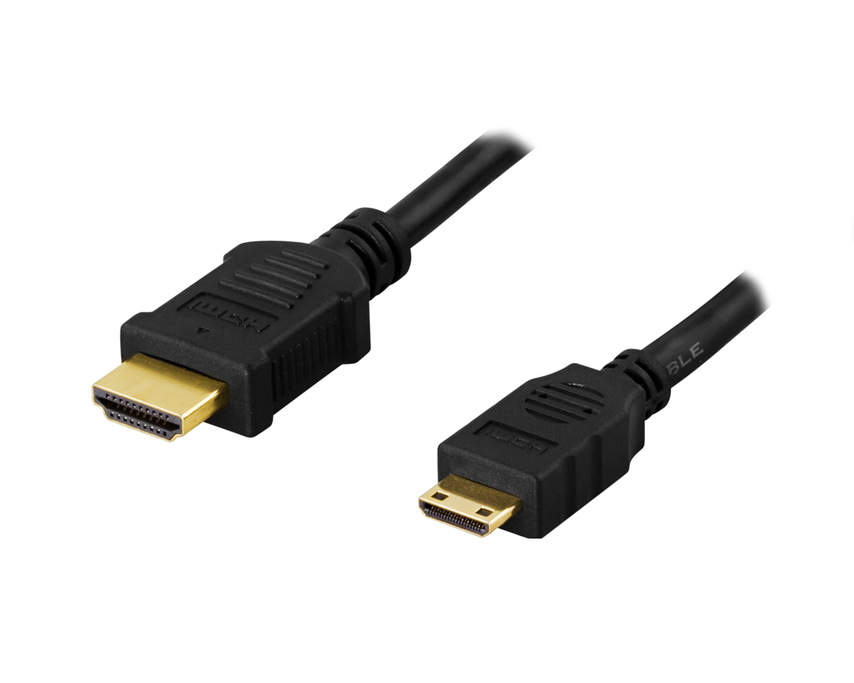 Deltaco HDMI Kabel > Mini-HDMI Kabel, 4K - 5 Meter HDMI-1056