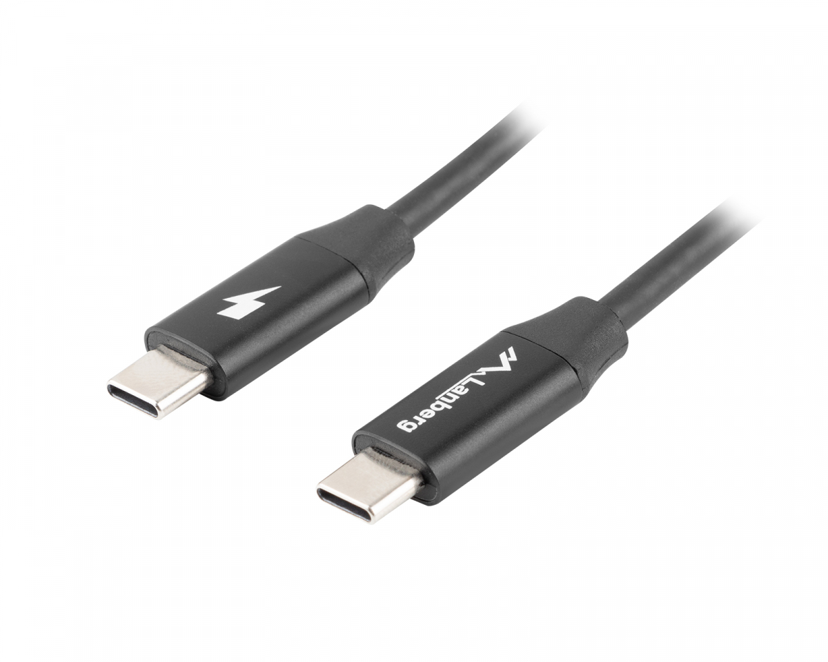 Lanberg USB-C (Hane) > USB-C (Hane) Kabel Schnelles Laden 4.0 - 0.5 Meter CA-CMCM-40CU-0005-BK