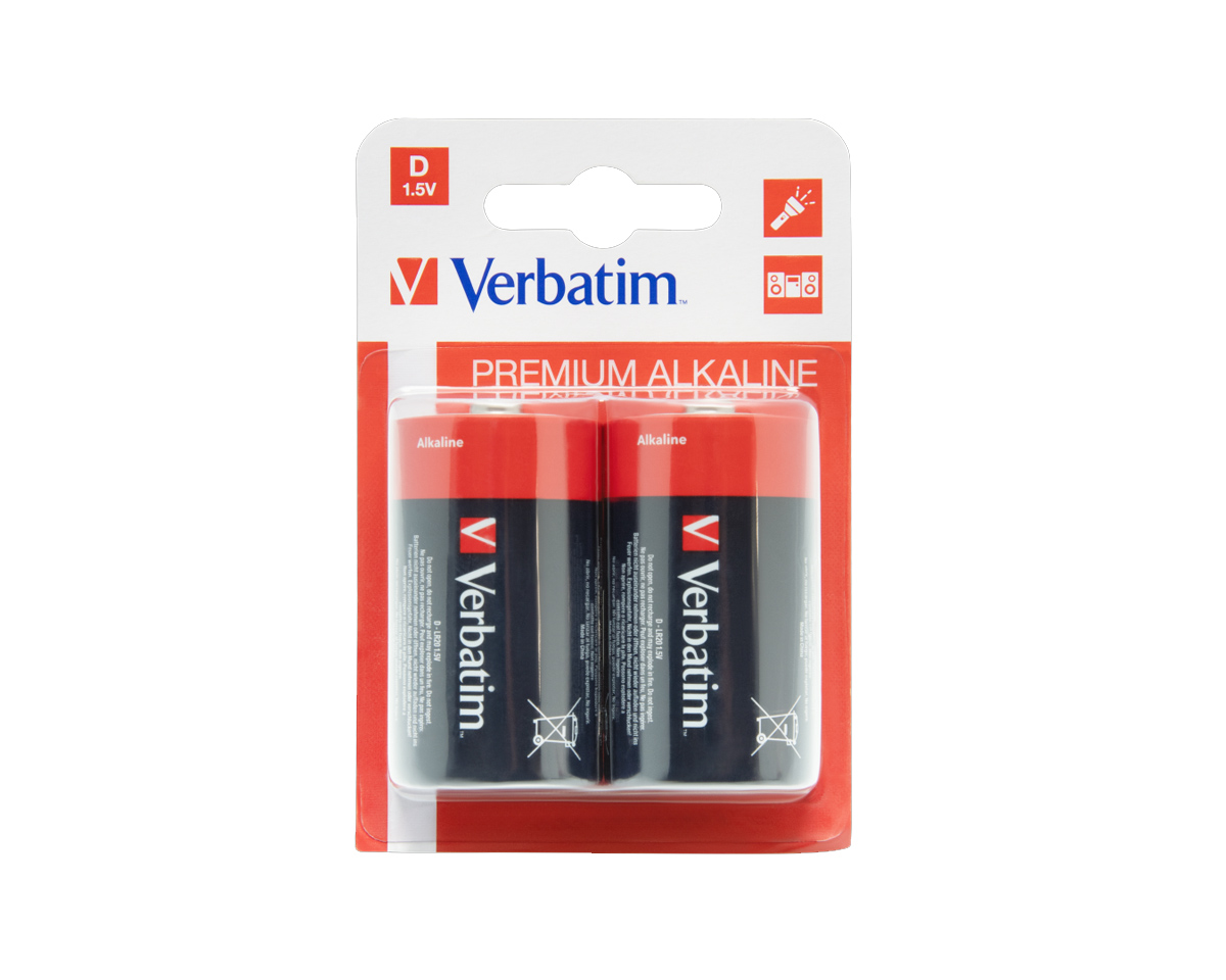 Verbatim D Batterien - 2 Stück 49923
