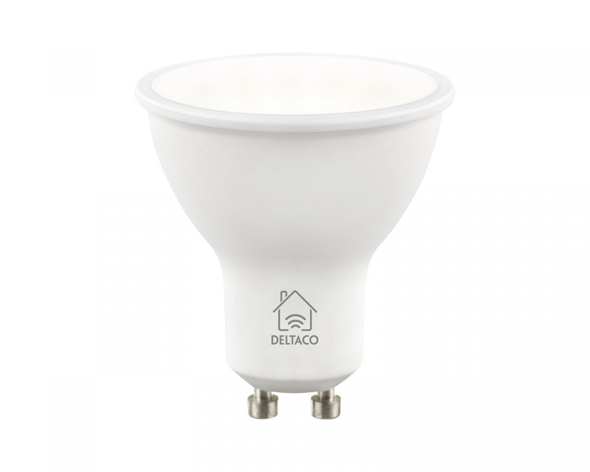 Deltaco Smart Home Smart Lampe GU10 WiFI, White CCTC, Dimmbar SH-LGU10CCTC