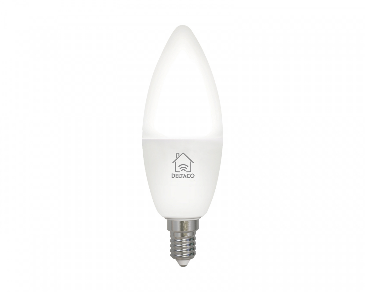 Deltaco Smart Home Smart Lampe E14 WiFI, White CCTC, Dimmbar SH-LE14CCTC