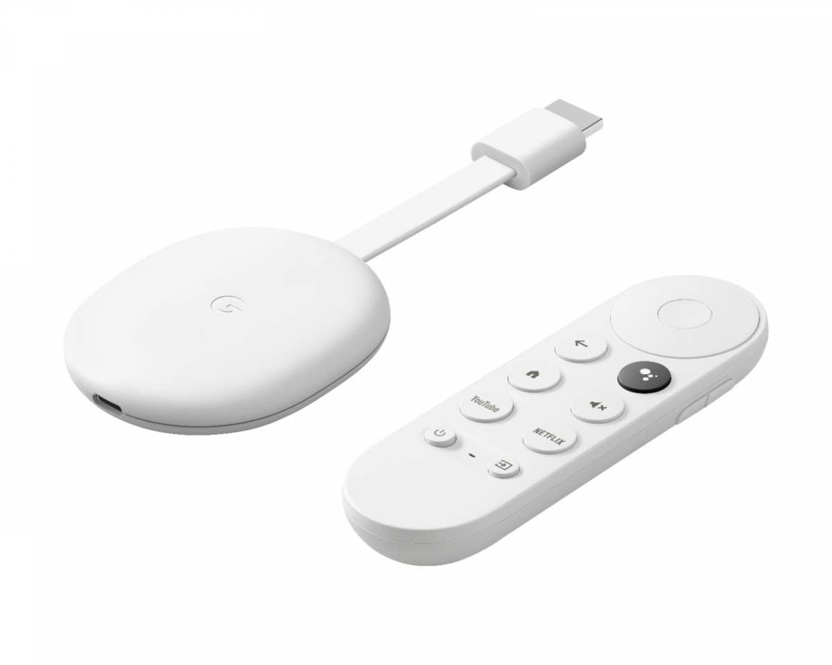 Google Chromecast mit Google TV, Media-Player, 4K - Weiß GA01919