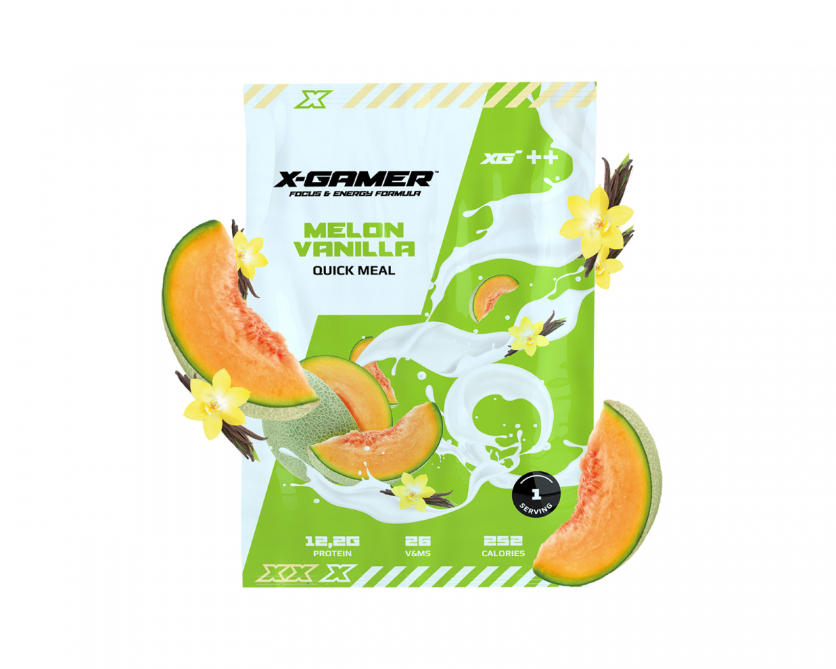 X-Gamer Quick Meal Single Serving (70g) - Melon & Vanilla XG-XQM-4.0-MV-1-B