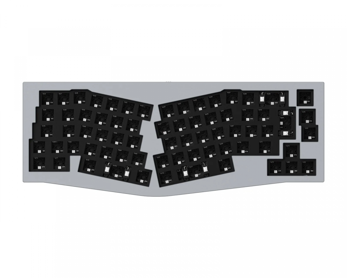 Keychron Q8 QMK ISO Alice Layout Barebone RGB Hot-Swap - Grau
