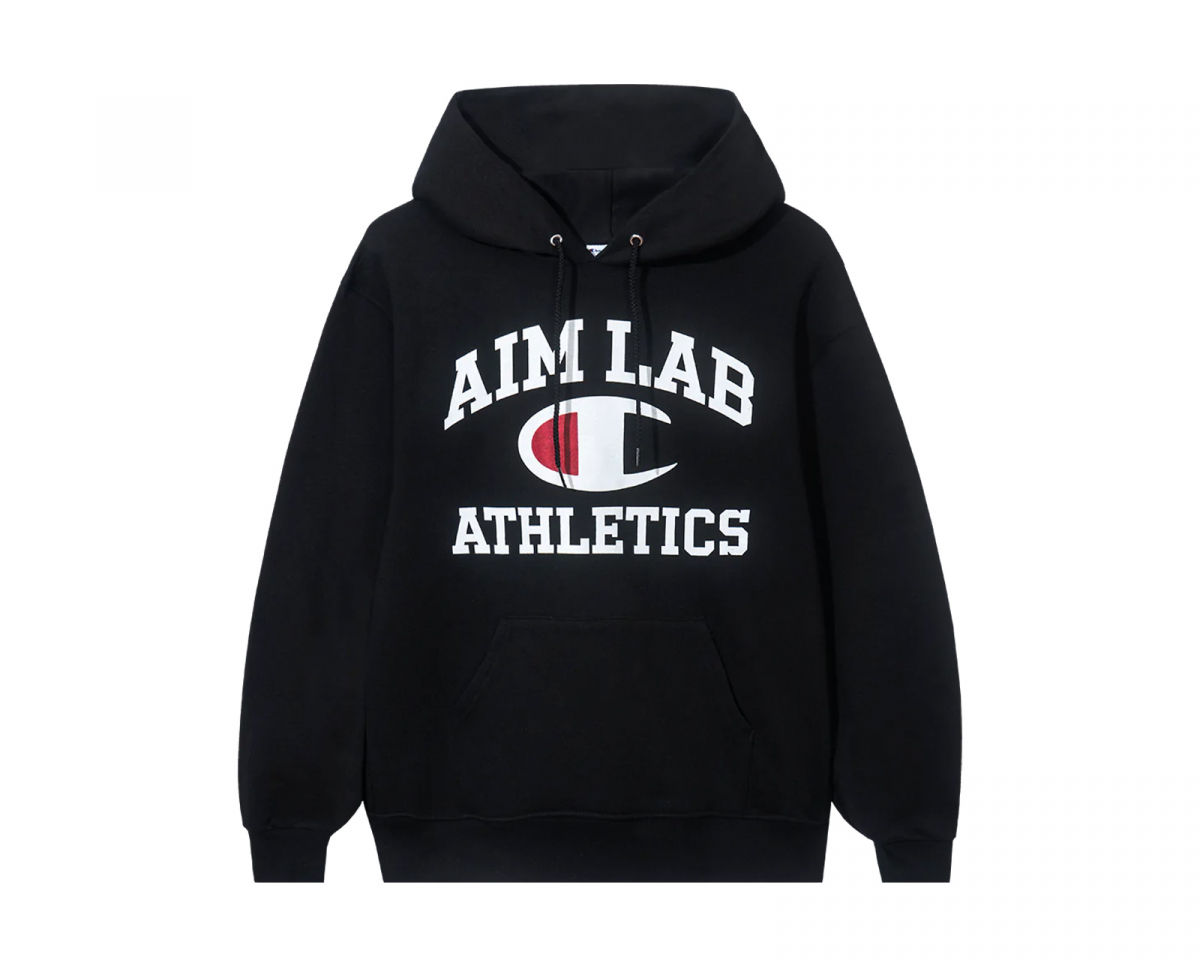 Aim Lab x Champion - Schwarz Hoodie - Medium Fleece-hoodie-blk-M