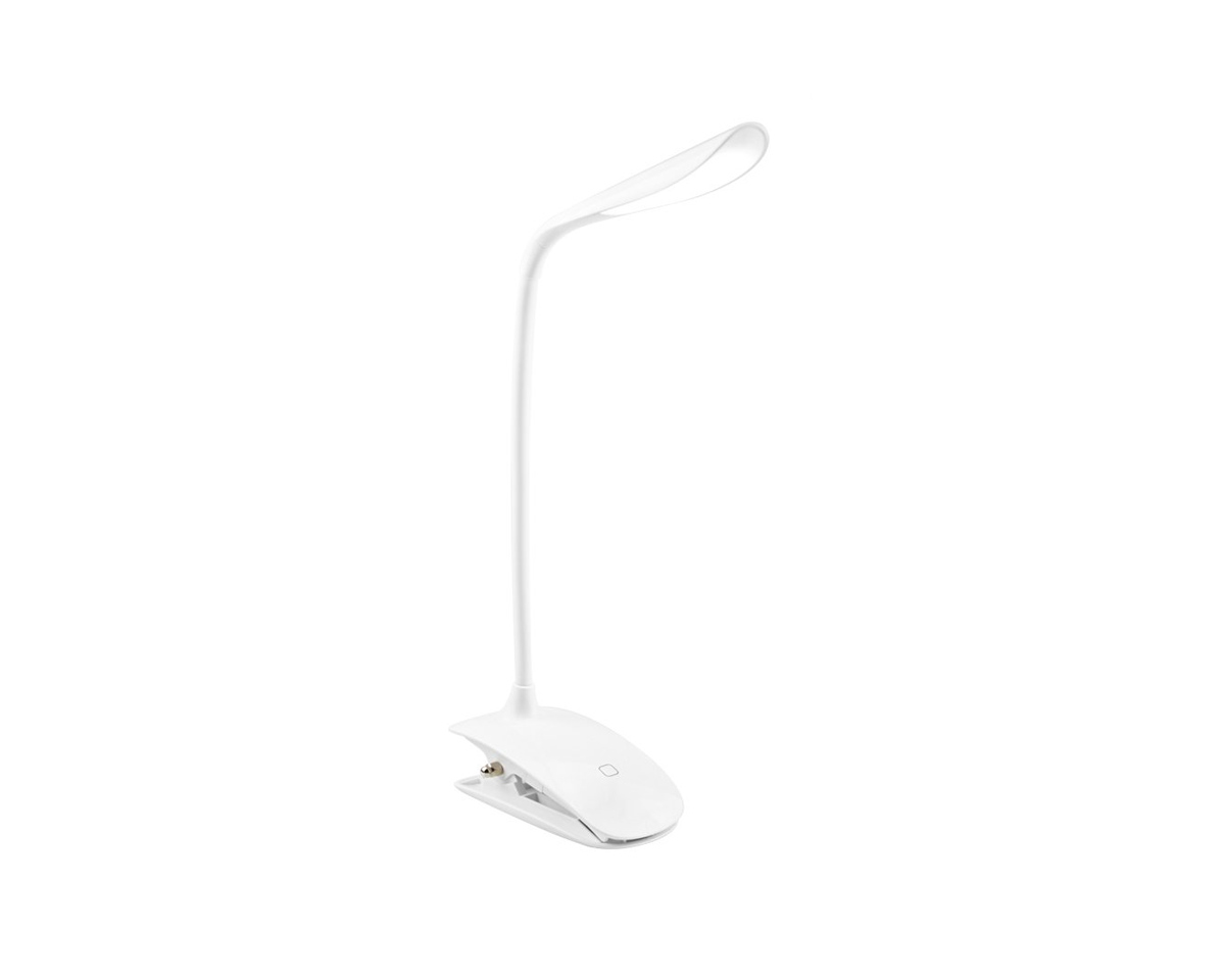 Colorway LED Table Lamp Flexible & Clip with built-in battery - Weiß klemml
