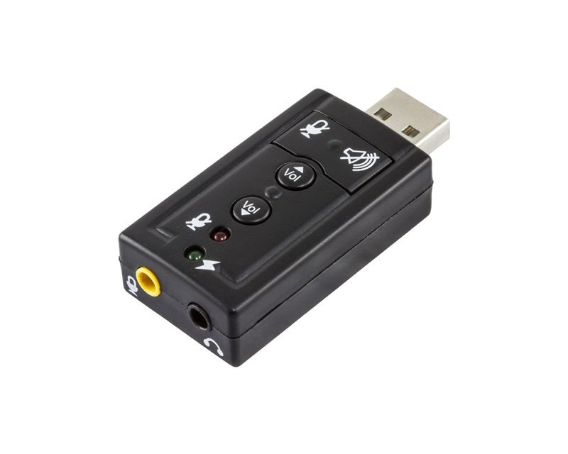 Deltaco USB Soundkarten 7.1 2x 3,5mm UAC-03