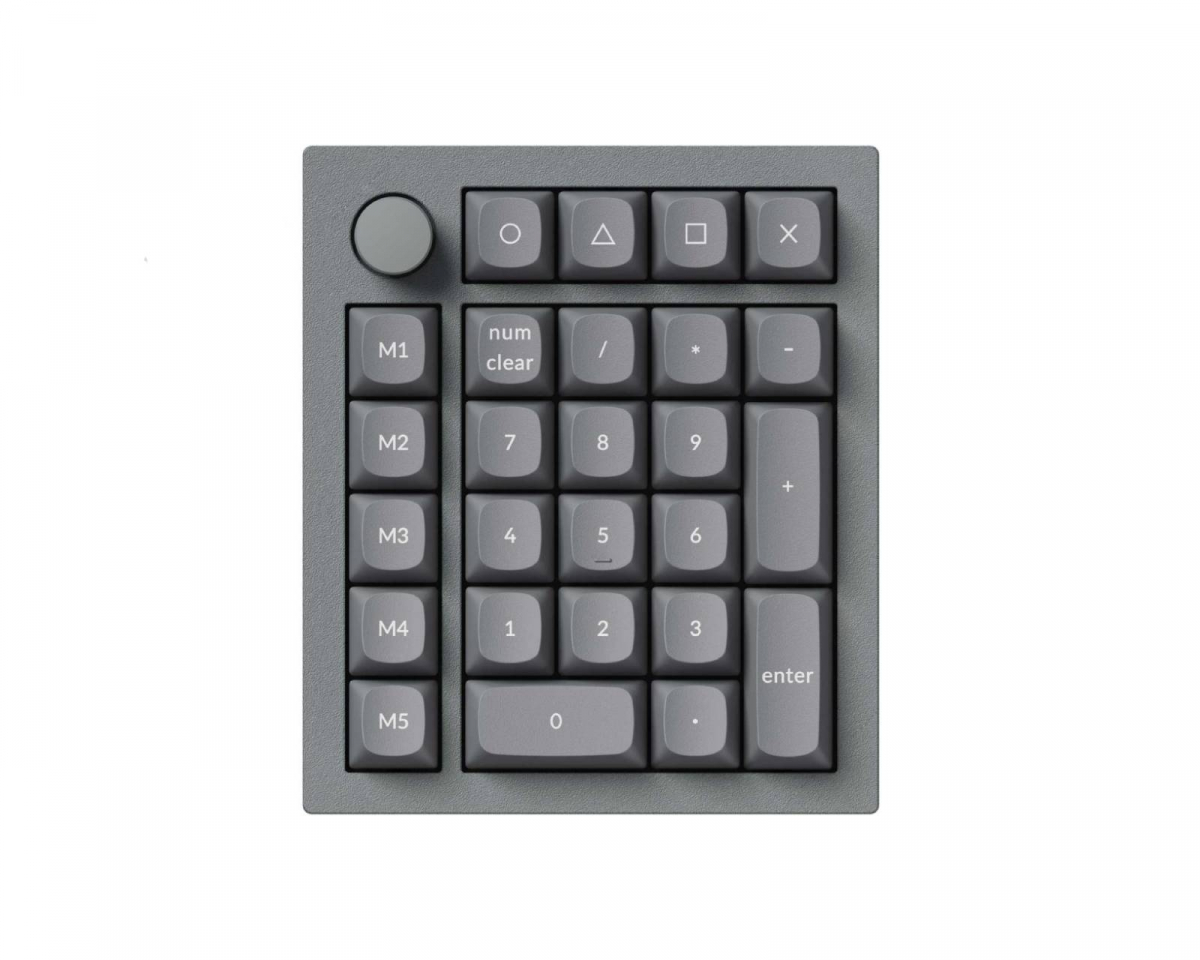 Keychron Q0 Plus Number Pad 27 Key RGB Hot-Swap [Gateron G Pro Brown] - Silver