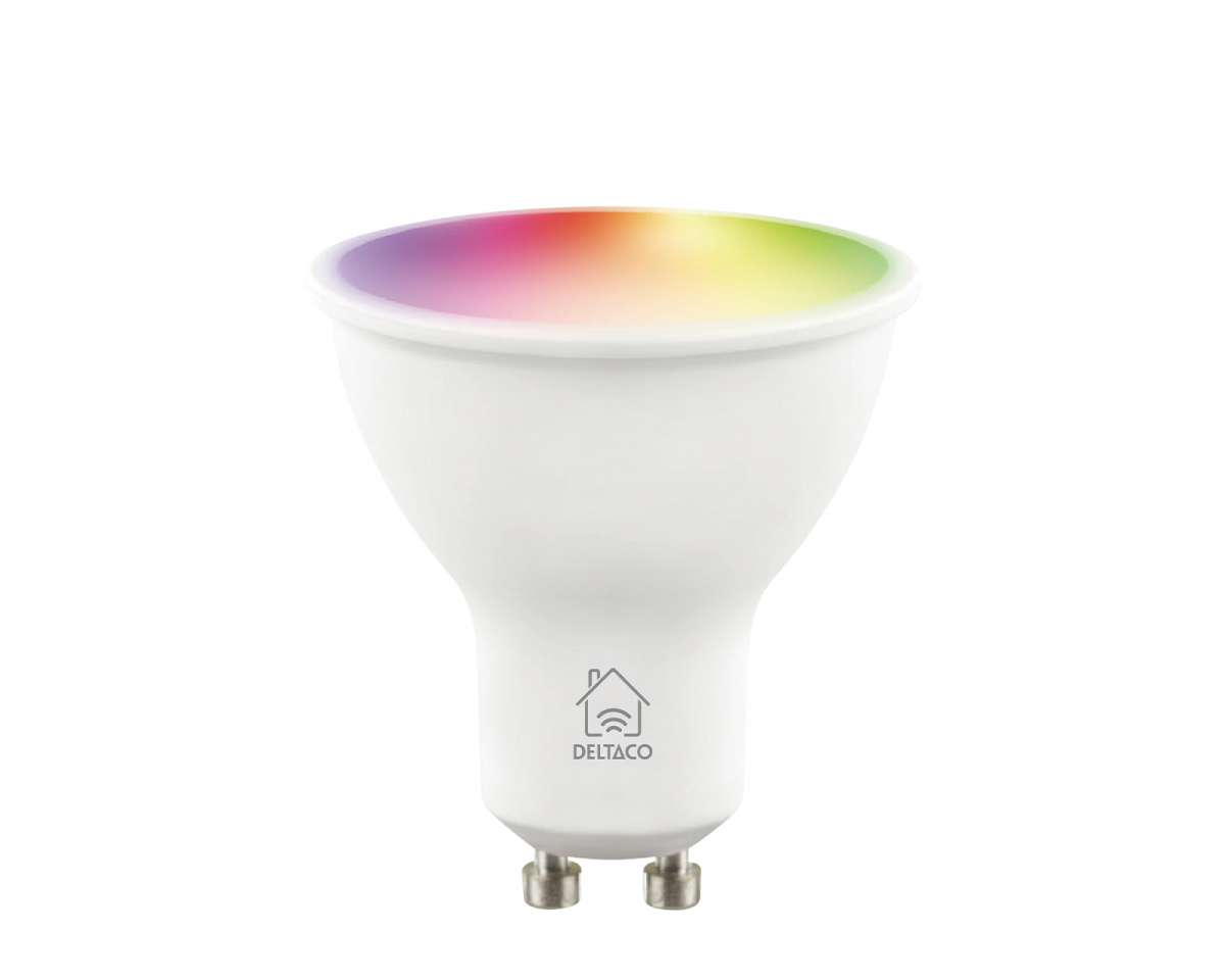 Deltaco Smart Home RGB LED Lampe GU10 WiFi 4.7W SH-LGU10RGB02