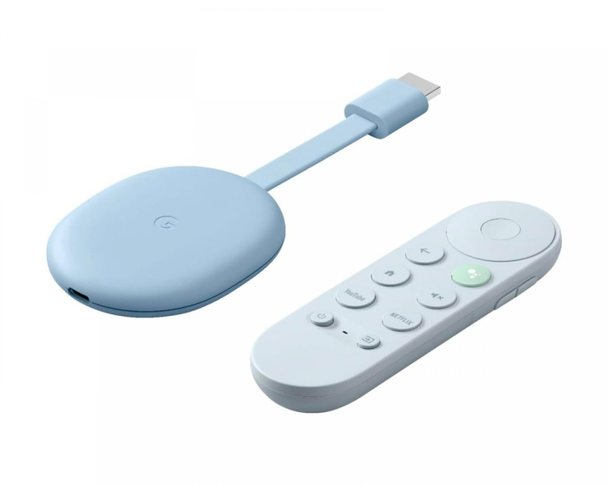 Google Chromecast mit Google TV, Media-Player, 4K - Sky Blue GA01923