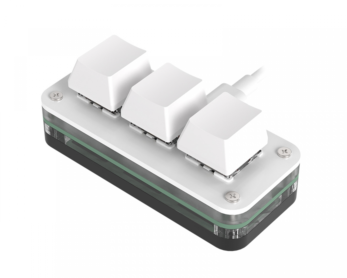MaxCustom 3-Key RGB Mini-Mechanische Keypad - Weiß