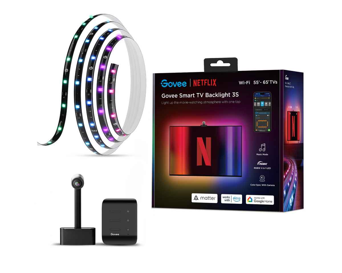 Govee Envisual 3S TV Hintergrundbeleuchtung Netflix 55"-65"