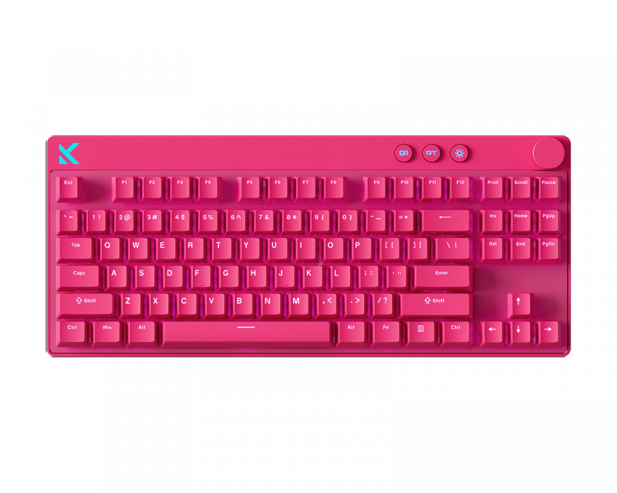 MCHOSE Mix 87 Hall-Effekt-Magnetisches Gaming-Tastatur ANSI - Rose Red