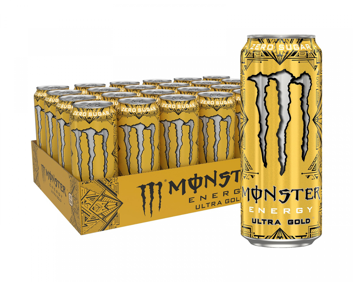 Monster Energy Ultra Gold Zero Sugar 24 x 500ml 5060896624433