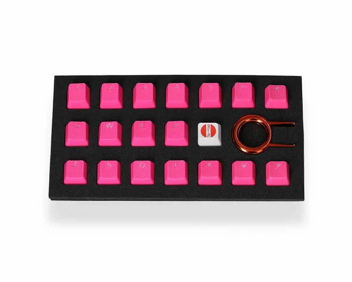 Tai-Hao 18-Key Gummi Double-shot Keycap-set - Rosa