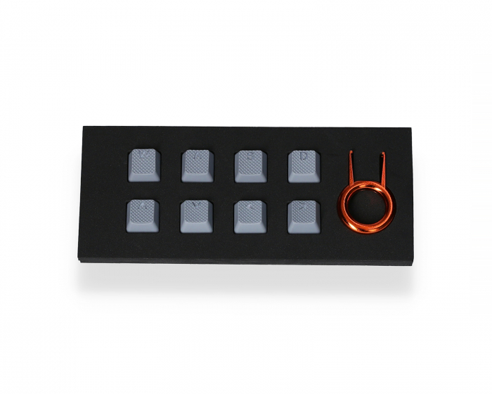 Tai-Hao 8-Key Gummi Double-shot Backlit Keycap Set - Grau