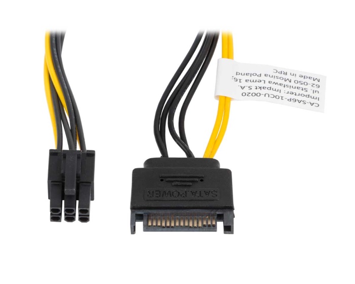 Lanberg 15-pin SATA (Stecker) > 6-pin PCI Express (Stecker) 20cm