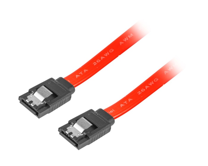 Lanberg SATA 3 (6GB/S) 1m mit Metallclips - Rot