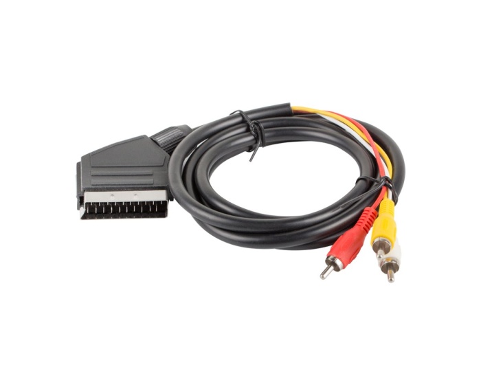 Lanberg Scart > 3x RCA Kabel (1.8 Meter)