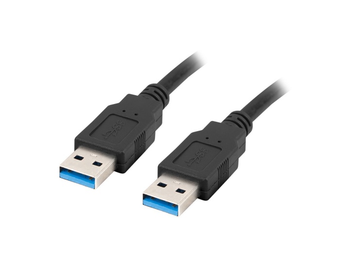 Lanberg USB-A > USB-A 3.0 Kabel (h/h) Schwarz (1 Meter)