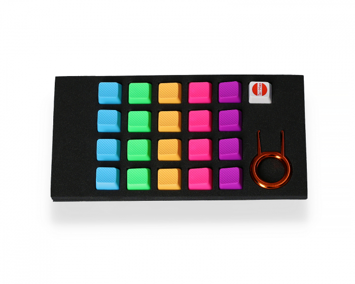 Tai-Hao 20-Key Rubber Keycap-set - Rainbow