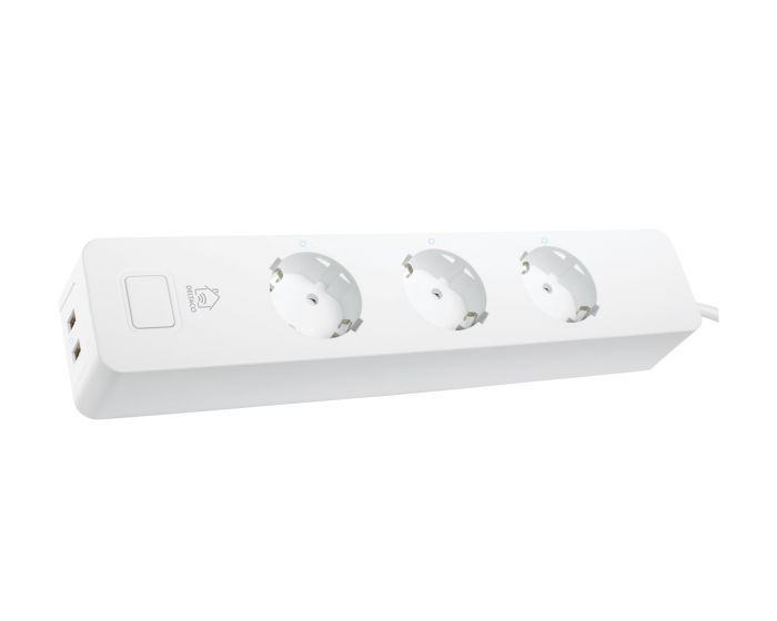 Deltaco Smart Home WiFi Steckdosenleiste 3xCEE 7/3, 2xUSB-A - 1.5m