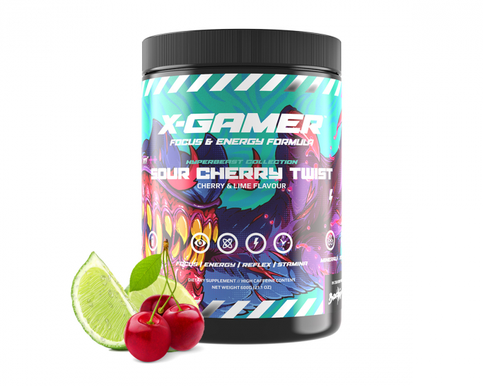 X-Gamer 600g X-Tubz Sour Cherry Twist - 60 Tagesportionen