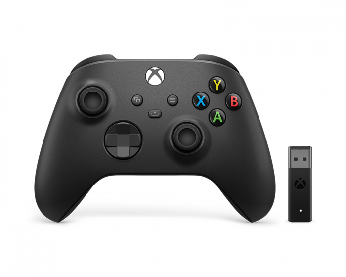 Microsoft Xbox Series Wireless Controller Carbon Black + Adapter Für Windows