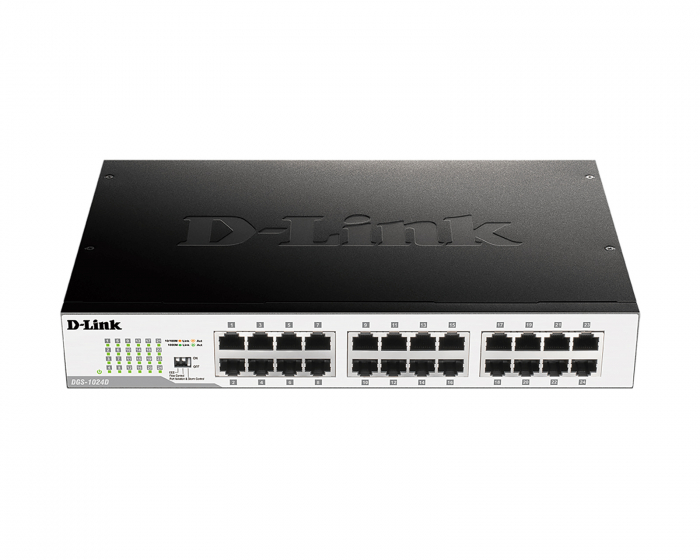 D-Link DGS-1024D Netzwerk Switch, 24x10/100/1000 - Schwarz