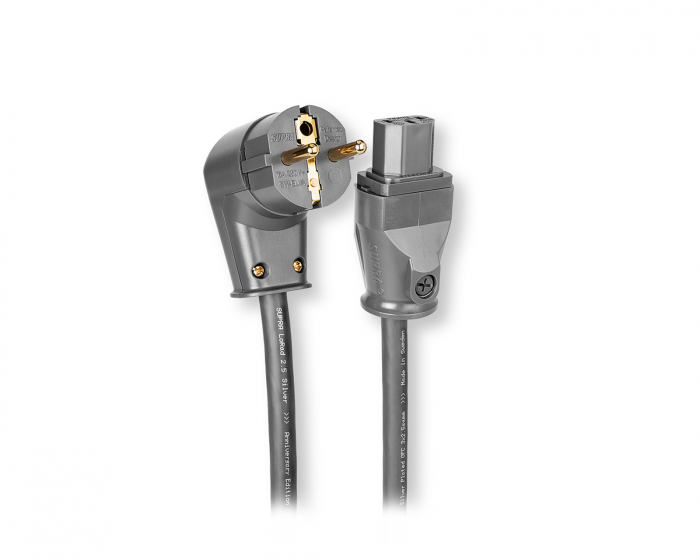 Supra LoRad 2.5 SPC CS-EU CEE Netzkabel Stecker gewinkelt - 1 meter