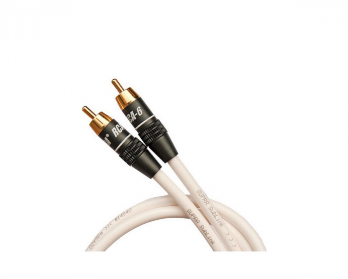 Supra Sublink 1RCA-1RCA Audio-Kabel Weiß - 4 meter