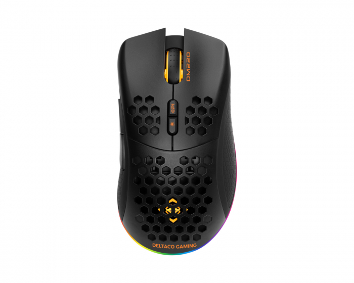 Deltaco Gaming DM220 Kabellos RGB Gaming-Maus Ultralätt - Schwarz