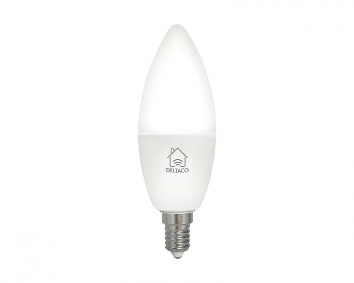 Deltaco Smart Home Smart Lampe E14 WiFI, White CCTC, Dimmbar