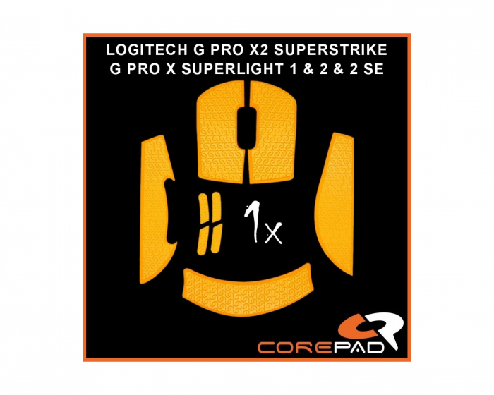 Corepad Soft Grips Logitech G PRO X SUPERLIGHT 1 / 2 / 2 SE & X2 SUPERSTRIKE - Orange