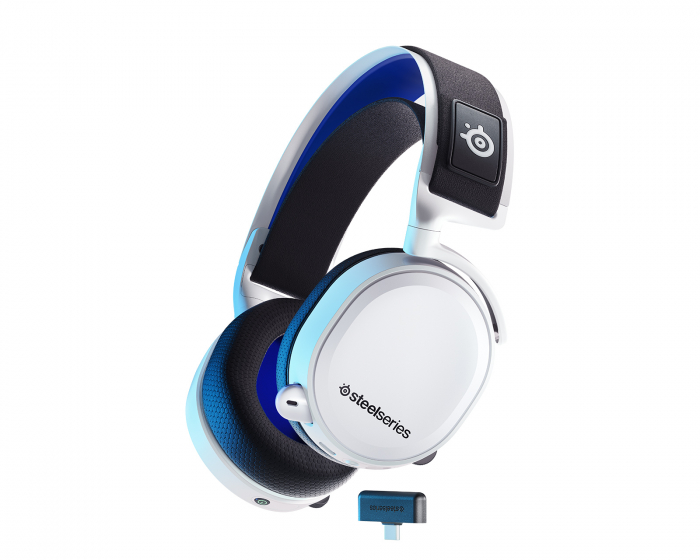 SteelSeries Arctis 7P+ Kabellos Gaming-Headset - Weiß/Blau