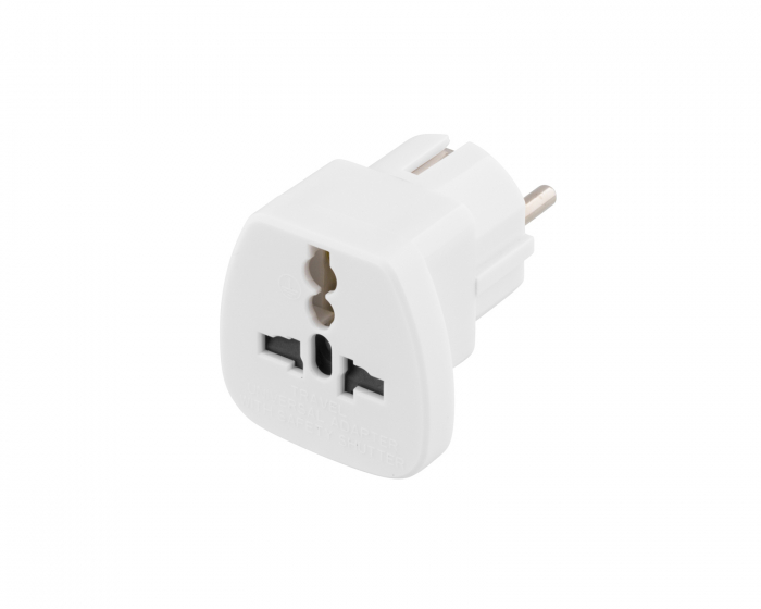 Deltaco Traveling Adapter (UK/US/Italien/Schweiz) 250V/16A - Weiß