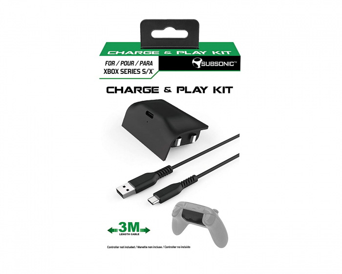 Subsonic Charge & Play Kit für Xbox Series Controller - Schwarz