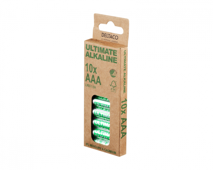 Deltaco Ultimate Alkaline AAA Batterie, 10 Stück