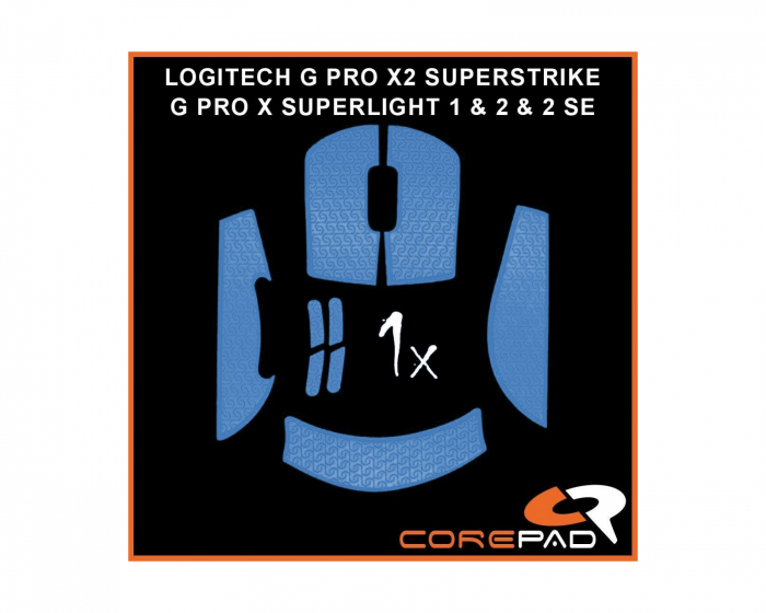 Corepad Soft Grips für Logitech G PRO X SUPERLIGHT 1 / 2 / 2 SE & X2 SUPERSTRIKE - Blau