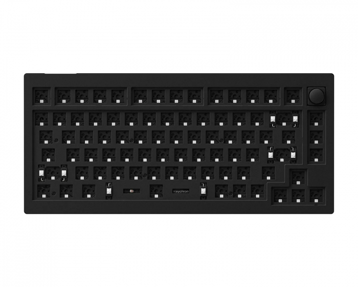 Keychron V1 QMK 75% ISO Barebone Knob Version RGB Hot-Swap - Carbon Black