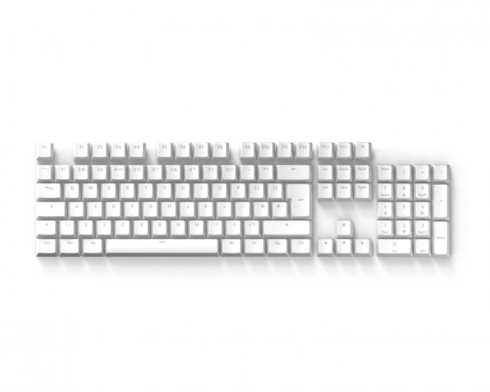 Pulsar ABS Basic Keycaps 104 Set [ISO UK/ISO] - Weiss