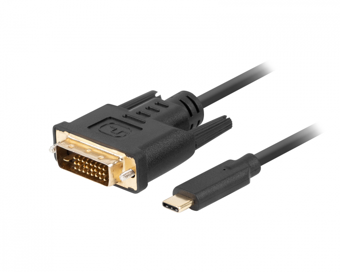 Lanberg USB-C auf DVI-D Kabel Schwarz - 1.8m