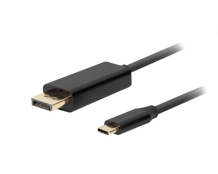 Lanberg USB-C auf DisplayPort Kabel 4k 60Hz Schwarz - 1m