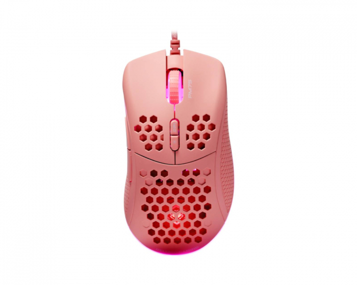 Deltaco Gaming PM75 Ultra-Light RGB Gaming-Maus - Rosa