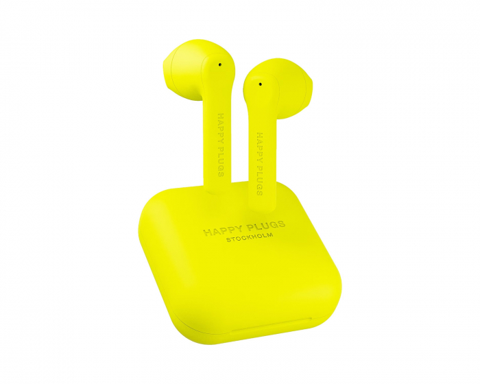 Happy Plugs Air 1 Go True Wireless Headphones - TWS In-Ear Kopfhörer - Neon Yellow