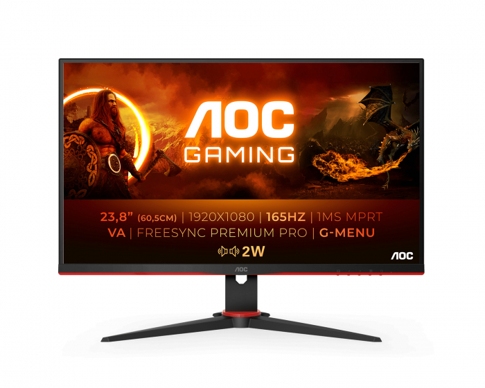 AOC 24G2SAE 24” Gaming Monitor LED 165Hz 1ms VA FHD