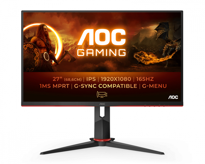 AOC 227G2SPU 27” Gaming Monitor LED 165Hz 1ms IPS FHD