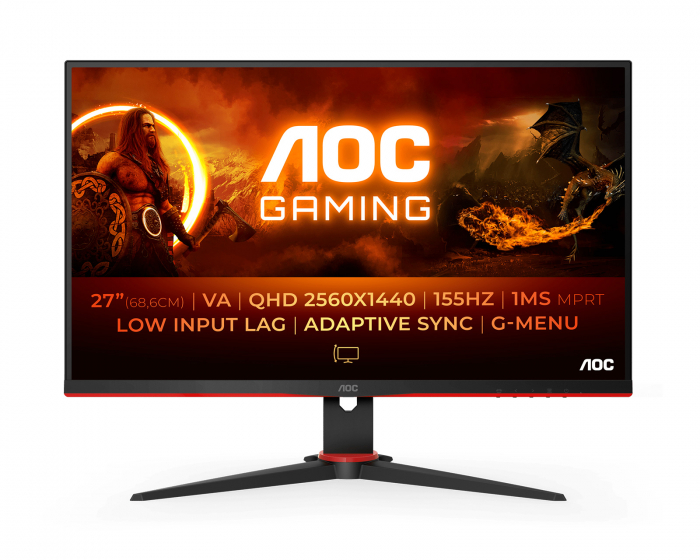 AOC Q27G2E 27” LED Gaming Monitor 155Hz 1ms VA QHD